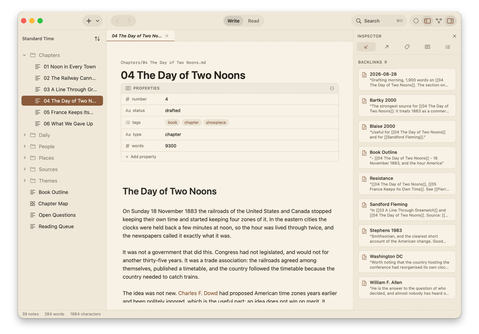 The same note in Paper: a warm cream page with brown accents