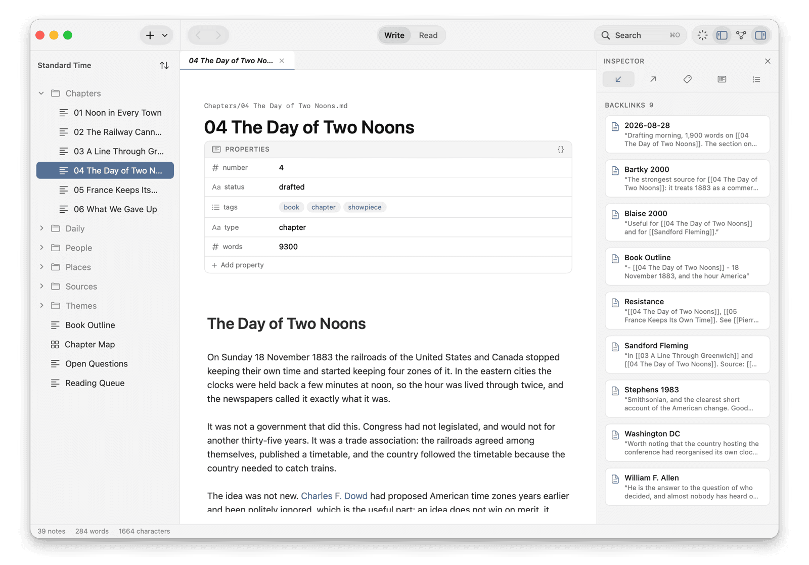 The same note in True White: an opaque white page with a slate accent